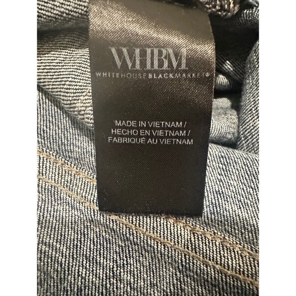 White House Black Market Mid Rise Girlfriend Jeans Dark Wash Size 6 - Picture 10 of 10